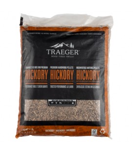 Traeger Pellets da legno Hickory naturale certificato FSC per barbecue a pellet - 9 kg