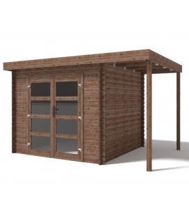 Esterni da Vivere Casetta Bella, Legno in Abete, 7.61 m2, 411 x 300 x 225 cm, casetta da giardino