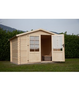 Esterni da Vivere Casetta Siviglia di legno in Abete grezzo non trattatto, 250x250cm, casetta da giardino