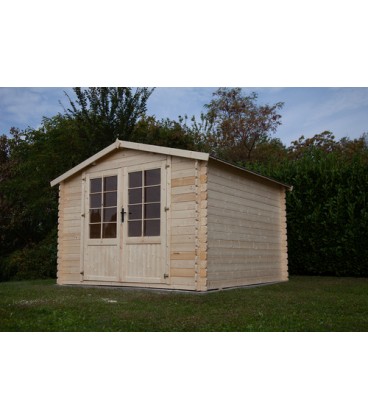 Esterni da Vivere Casetta Mary di legno in Abete grezzo non trattatto, 300x300cm, casetta da giardino