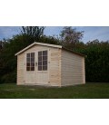 Esterni da Vivere Casetta Mary di legno in Abete grezzo non trattatto, 300x300cm, casetta da giardino