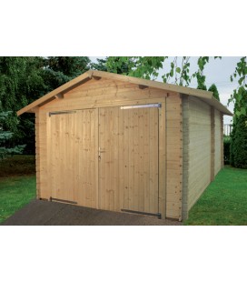 Esterni da Vivere Garage Eco in Abete grezzo non trattato, 318x558cm, casetta da giardino