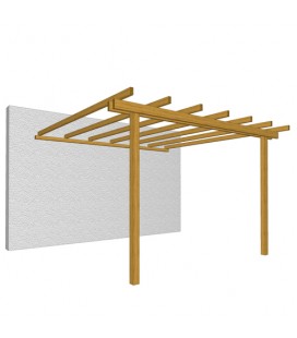 Esterni da Vivere Pergola Addossata, 3x2.4m, gazebo