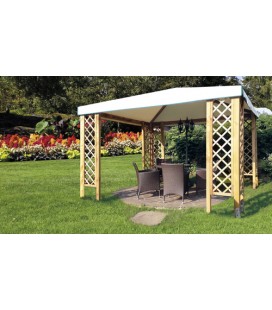 Esterni da Vivere Gazebo con Grigliati, 3000 x 3000 mm, gazebo