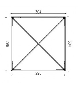 Esterni da Vivere Gazebo senza grigliati 3000x3000