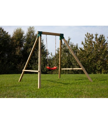 Esterni da Vivere Gioco Altalena singola per bambini, 160 x 230 x 195 cm, Attrezzature per altalena per parco giochi