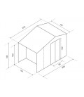 Esterni da Vivere Metallo, 58kg, 171x71x12cm, 3.14 m2, casetta da giardino