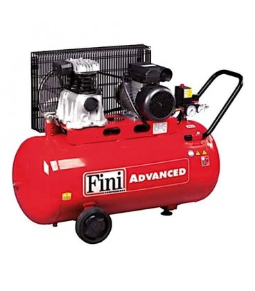 FINI MK 102N advanced Compressore bicilindrico a cinghia con serbatoio 90 lt 1,5 kW 10 bar