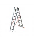 FACAL 2X 7 GENIA Scala trasformabile a due rampe Genia Chiusa 245 cm - Aperta 382 cm - a cavalletto 222 cm portata 150 Kg EN1...