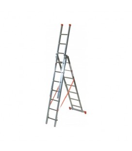 FACAL 3X 7 GENIA Scala trasformabile a tre rampe Genia Chiusa 249 cm - Aperta 510 cm - a cavalletto 225 cm portata 150 Kg EN1...