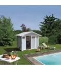 Grosfillex capanno da Giardino Utility 4,9 m in PVC Grigio/Blu