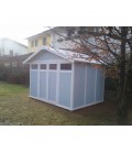 Grosfillex Capanno da giardino in PVC Utility 11 m² Grigio blu