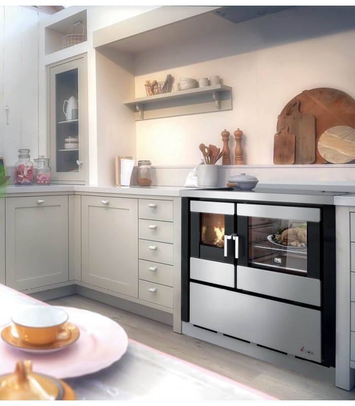Cadel Kook 80 Stufa a legna da incasso Ventilata con luce 7,5 Kw