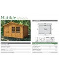 Esterni da Vivere Casetta Matilde 400 x 300 cm, 10.38 m², 660 kg, casetta da giardino impregnata a pressione
