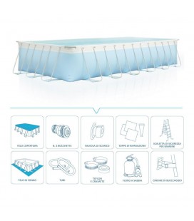 San Marco Piscina fuori terra Ischia Platinum Frame 7,32 x 1,32 x 3,66 m