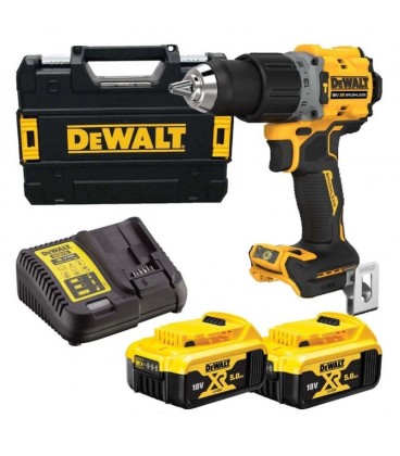 DEWALT DCD805P2T-QW TRAPANO AVVITATORE A PERCUSSIONE COMPATTO - 2 x XR 18V 5.0AH