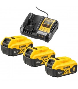 DEWALT DCB1104P3-QW KIT 3 BATTERIE XR 18V 5AH + CARICABATTERIA