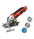 Einhell 4330992 Mini sega circolare multimateriale TC-CS 860 potenza 450W in valigetta set con lame