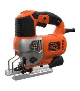 Black&Decker BES610KQS Seghetto alternativo 650W ad azione pendolare con 2 lame e valigetta in dotazione