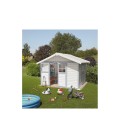 casetta da esterno in PVC GROSFILLEX da giardino/Attrezzi 7,5 MQ Rossa
