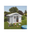 casetta da esterno in PVC GROSFILLEX da giardino/Attrezzi 7,5 MQ Rossa