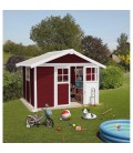 casetta da esterno in PVC GROSFILLEX da giardino/Attrezzi 7,5 MQ Rossa