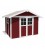 casetta da esterno in PVC GROSFILLEX da giardino/Attrezzi 7,5 MQ Rossa